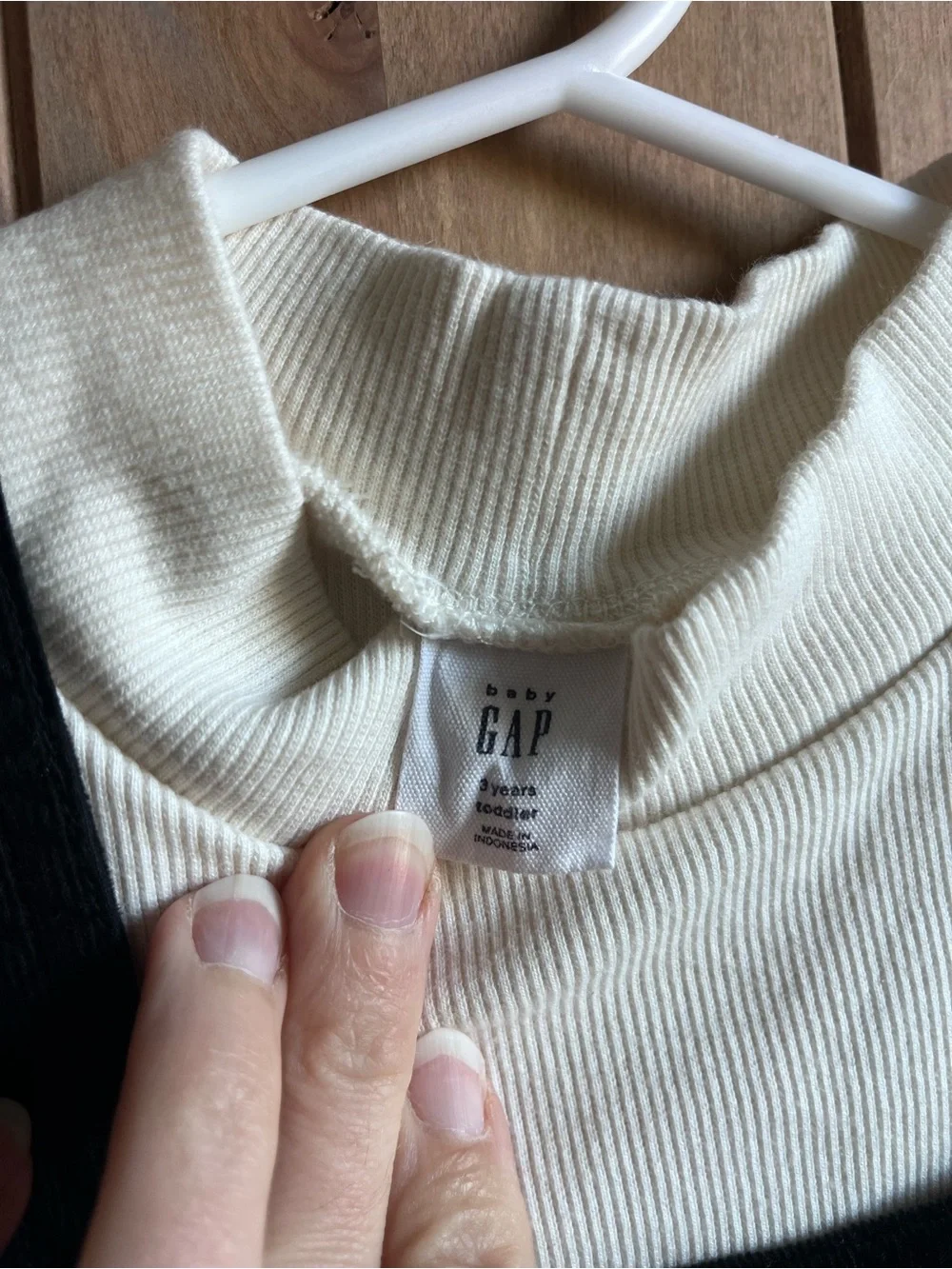 Baby GAP Black Corduroy button dress with cream puff shoulder top - 3T